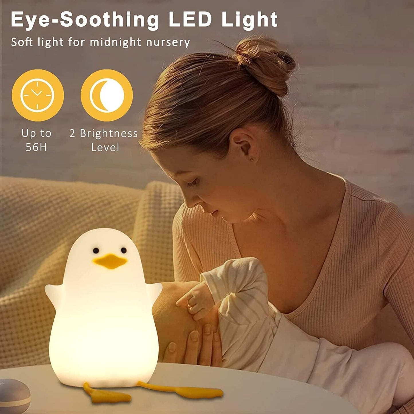 Duck Night Light Lamp – Soft Glow, Cute Vibes!