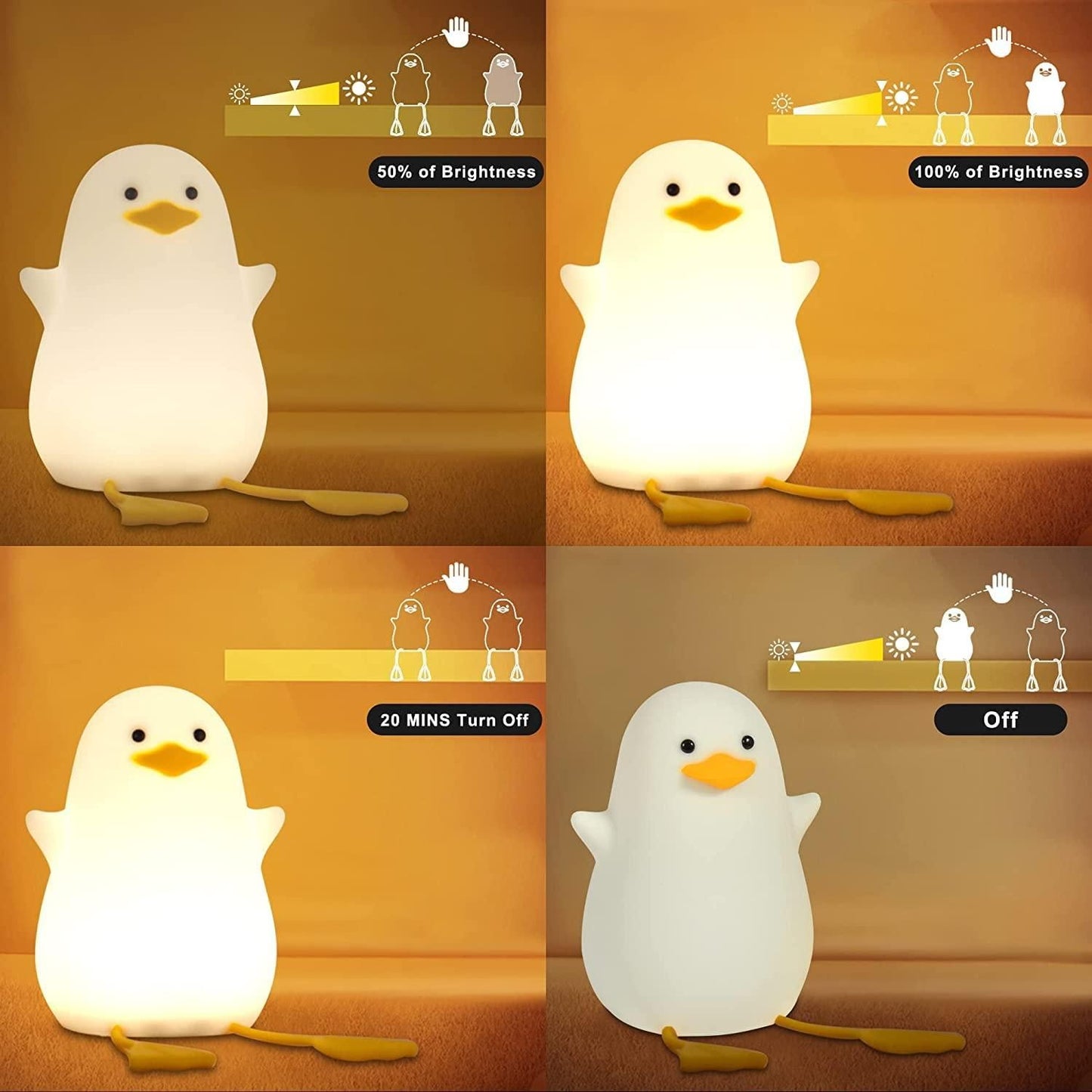 Duck Night Light Lamp – Soft Glow, Cute Vibes!